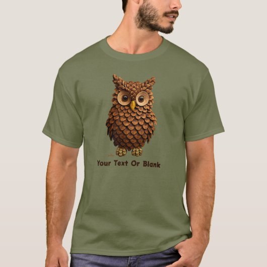Pine Cone Owl T-Shirt (Vorderseite)