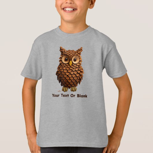 Pine Cone Owl T-Shirt (Vorderseite)