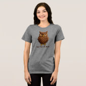 Pine Cone Owl Tri-Blend Shirt (Vorderseite voll)