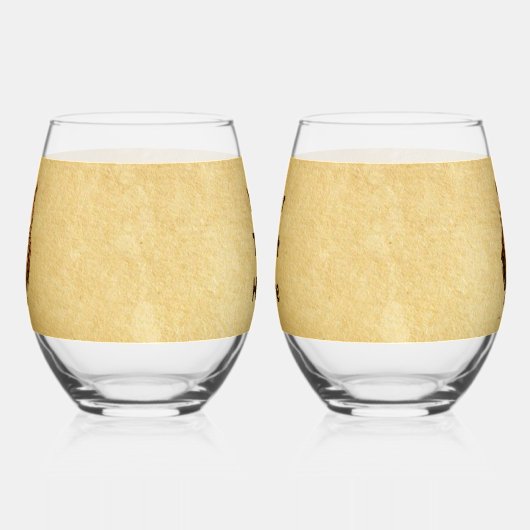 Pine Cone Owl Weinglas Ohne Stiel (Links)