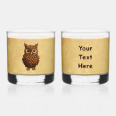 Pine Cone Owl Whiskyglas (Vorderseite)