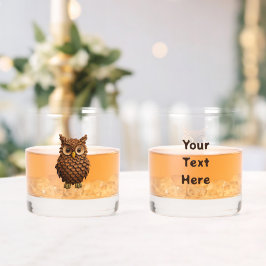Pine Cone Owl Whiskyglas