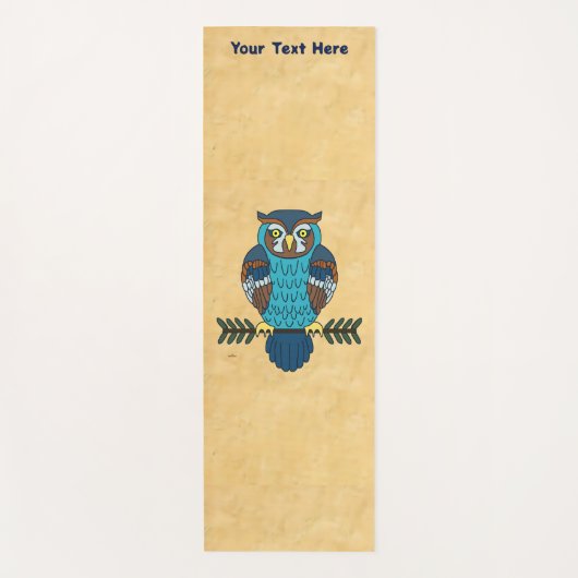 Pine Cone Owl Yogamatte (Vorderseite)