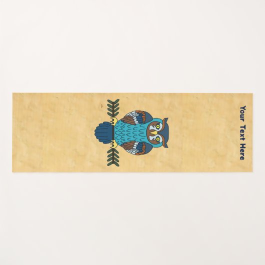 Pine Cone Owl Yogamatte (Vorderseite (Horizontal))