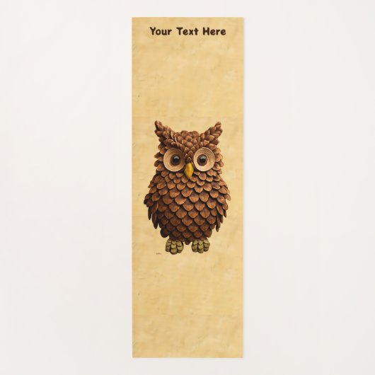 Pine Cone Owl Yogamatte (Vorderseite)