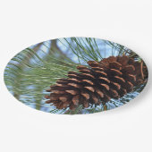 Pine Cone Pappteller (Schrägansicht)