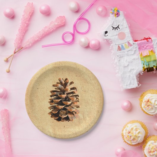 Pine Cone Pappteller (Party)