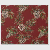 Pine Cone Pattern Geschenkpapier (Flach)