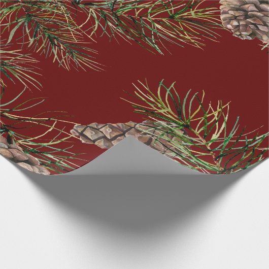 Pine Cone Pattern Geschenkpapier (Ecke)