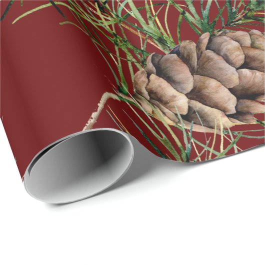 Pine Cone Pattern Geschenkpapier (Rolleneckpunkt)