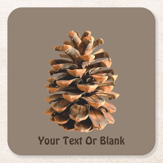 Pine Cone Rechteckiger Pappuntersetzer (Vorderseite)