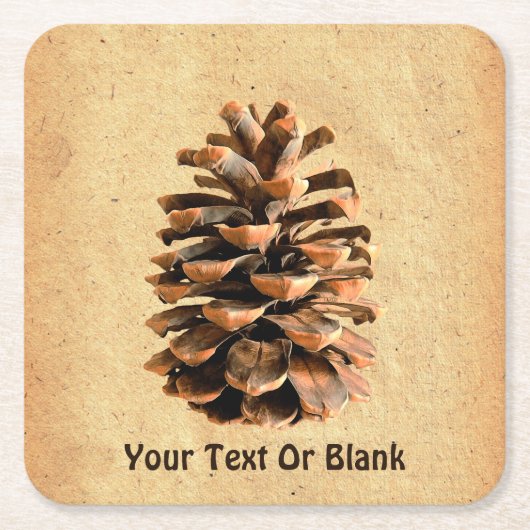 Pine Cone Rechteckiger Pappuntersetzer (Vorderseite)