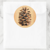 Pine Cone Runder Aufkleber (Tasche)