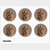 Pine Cone Runder Aufkleber (Blatt)