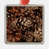 Pine Cone Silbernes Ornament (Vorne)