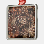 Pine Cone Silbernes Ornament (Links)