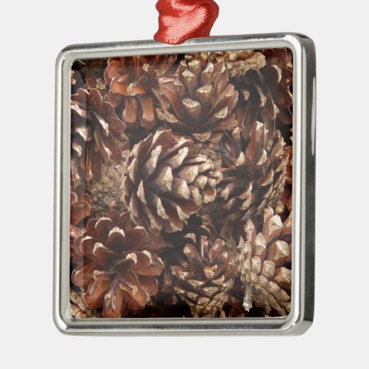 Pine Cone Silbernes Ornament (Links)