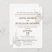 Pine Cone Silhouette Wedding Einladung (Vorne/Hinten)