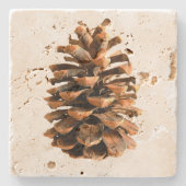 Pine Cone Steinuntersetzer (Vorderseite)