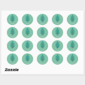 PINE CONE STICKER PASTEL TURQUOISE (Blatt)