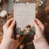 Pine Cone String Lights Rustikale Freundschaft Einladung