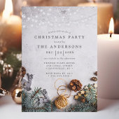 Pine Cone String Lights Rustikales Weihnachtsfest Einladung