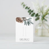 PINE CONE TREE BRANCH WALD HAIR CLIP DISPLAY VISITENKARTE (Stehend Vorderseite)