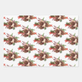 Pine Cone und Blumenbouquets Geschenkpapier Set (Vorderseite 2)