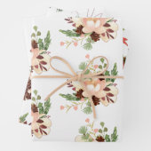 Pine Cone und Blumenbouquets Geschenkpapier Set (Beispiel)