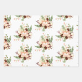 Pine Cone und Blumenbouquets Geschenkpapier Set (Vorderseite)