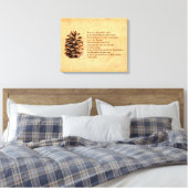 Pine Cone und John Muir Zitat Leinwanddruck (Insitu (Schlafzimmer))