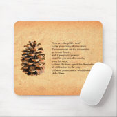 Pine Cone und John Muir Zitat Mousepad (Mit Mouse)