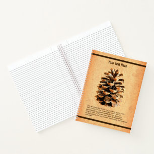 Pine Cone und John Muir Zitat Notizblock