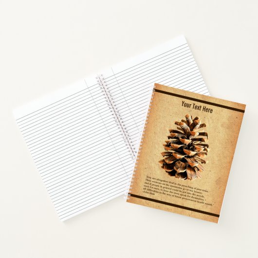 Pine Cone und John Muir Zitat Notizblock (Innenseite)