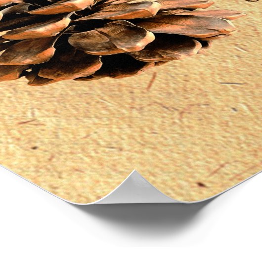 Pine Cone und John Muir Zitat Poster (Ecke)