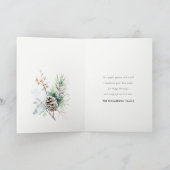 Pine Cone Watercolor Winter Bergen Weihnachten (Innenseite)