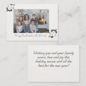 Pine Cone Weihnachtsfamilie Foto-Karte Mitteilungskarte (Vorne/Hinten)