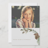 Pine Cone Weihnachtsschrift Christliches Foto (Rückseite)