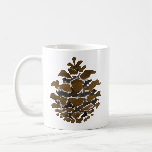 Pine cone Wilderness Weihnachtsmalerei Kaffeetasse (Links)