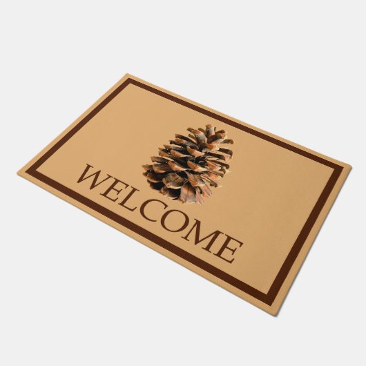 Pine Cone - Willkommen Fußmatte (Schrägansicht)