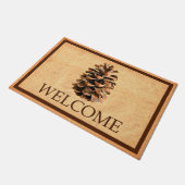 Pine Cone - Willkommen Fußmatte (Schrägansicht)