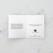 Pine cone Winter Gruß Firmenlogo Feiertagskarte (Innenseite)