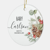 Pine Cone Wreath Baby Reveal Schwangerschaft Pine Keramik Ornament (Links)