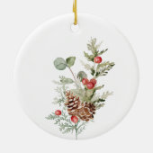 Pine Cone Wreath Baby Reveal Schwangerschaft Pine Keramik Ornament (Hinten)