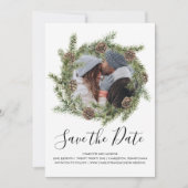 Pine Cone Wreath | Foto Save the Date (Vorderseite)