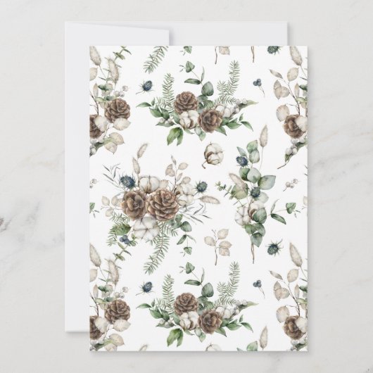 Pine Cone Wreath | Foto Save the Date (Rückseite)