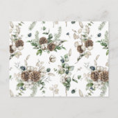 Pine Cone Wreath | Foto Weihnachtskarte Feiertagspostkarte (Rückseite)