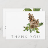 Pine Cones and Foliage Beerdigung Danke (Vorne/Hinten)