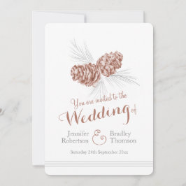 Pine cones Art braune Wintereinladungen Einladung