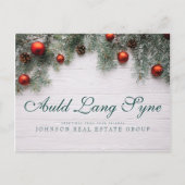 Pine Cones | Auld Lang Syne Greeting Postkarte (Vorderseite)